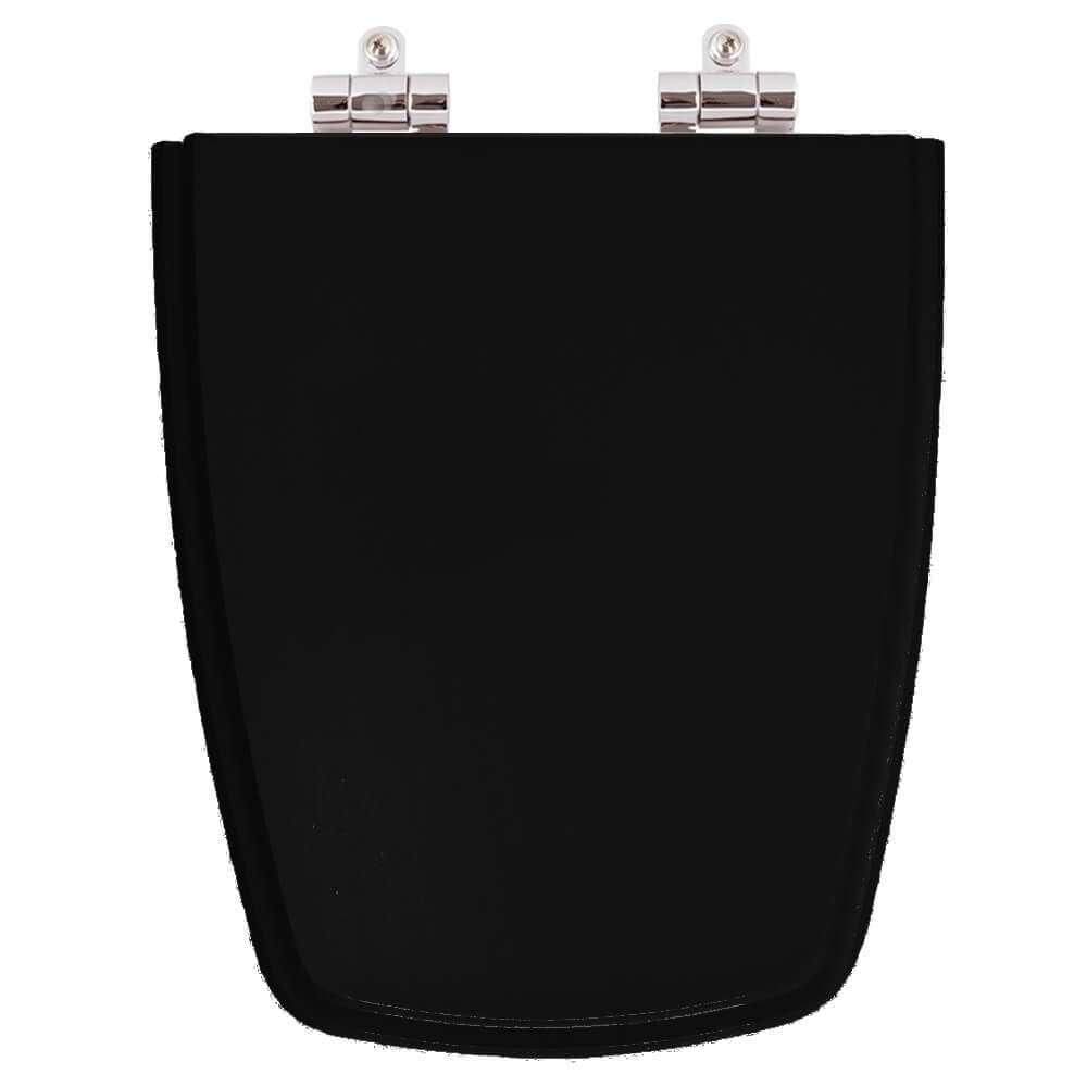 Assento Sanitário Poliester Soft Close Stylus Excellence Preto para vaso Celite