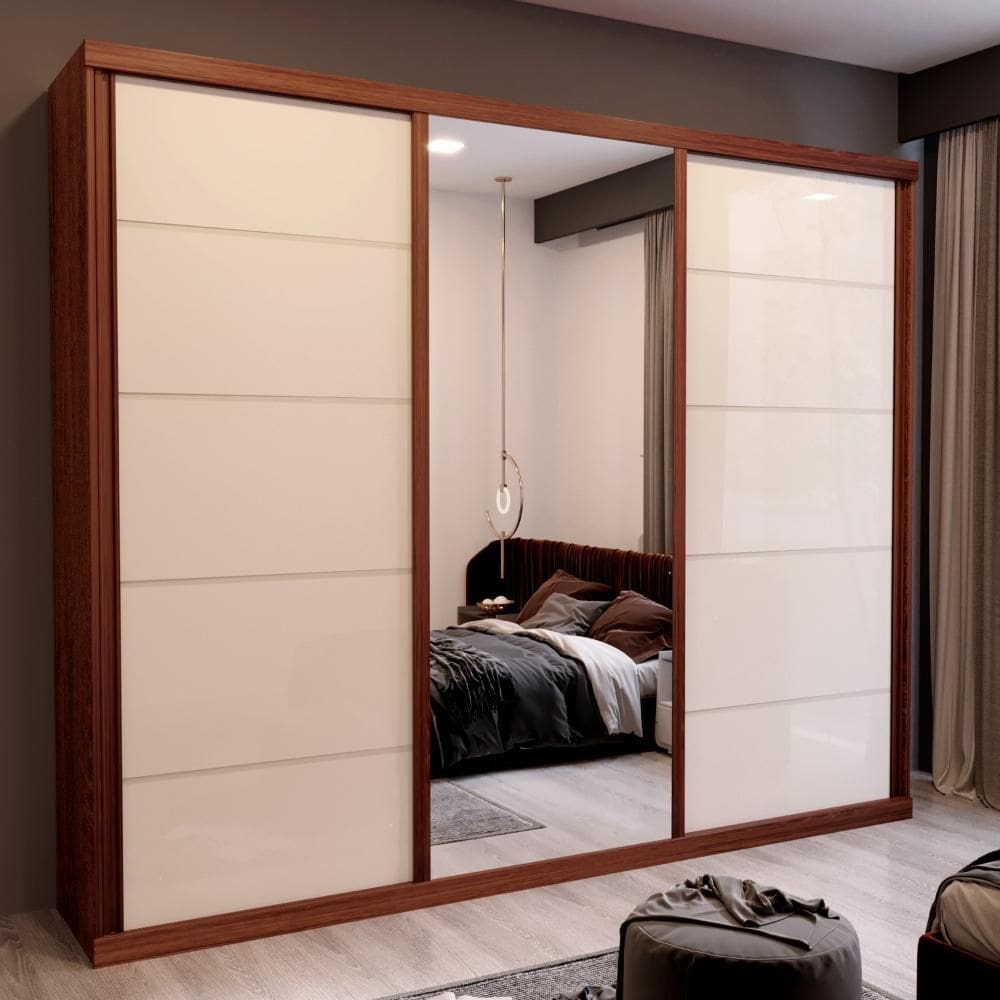 Guarda Roupa Casal Aspen Euro 3 Portas 4 Gavetas Bom Pastor