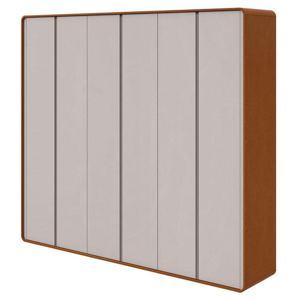 Guarda Roupa Casal Loop 6 Portas Frassino Off White- Lopas