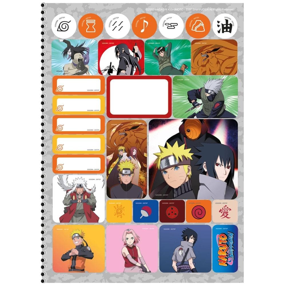 Caderno Naruto Minato 10M Espiral Shippuden Capa Dura
