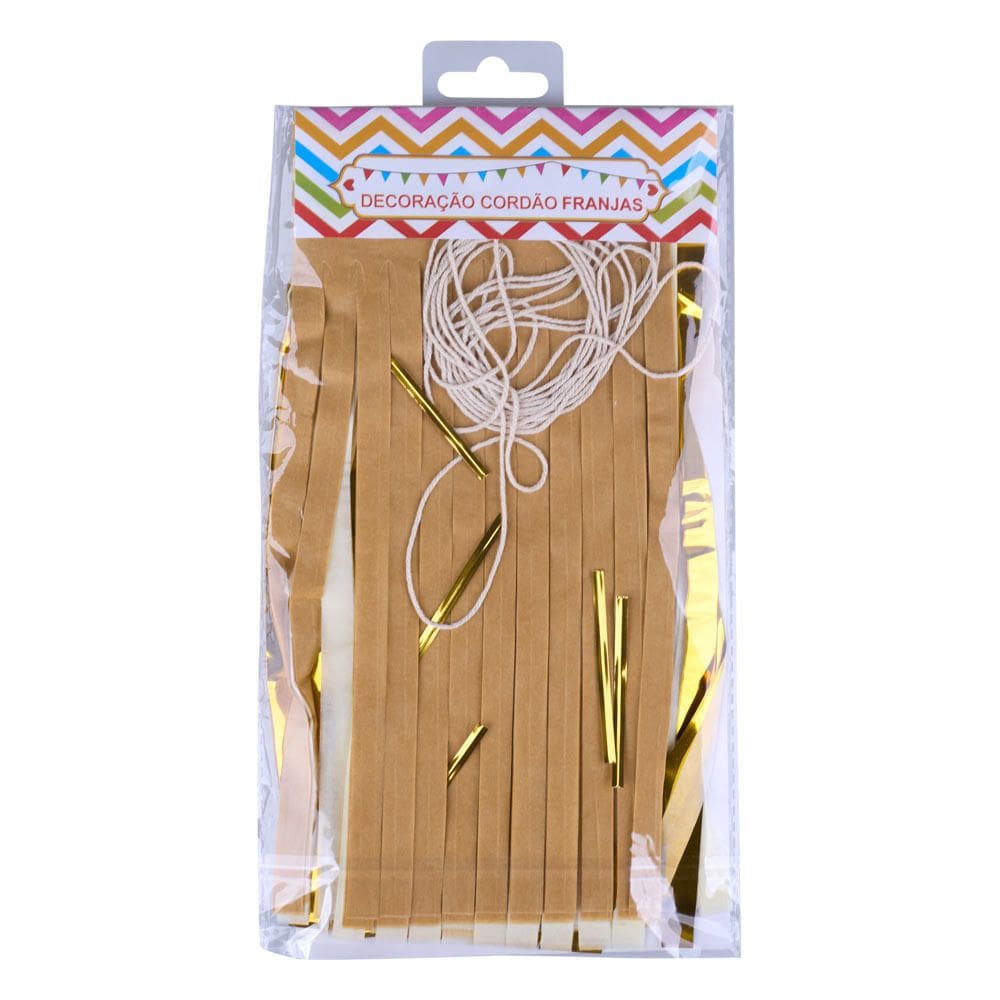 Cordão Decorativo Franjas Papel 2m  Cv244259 Cazza
