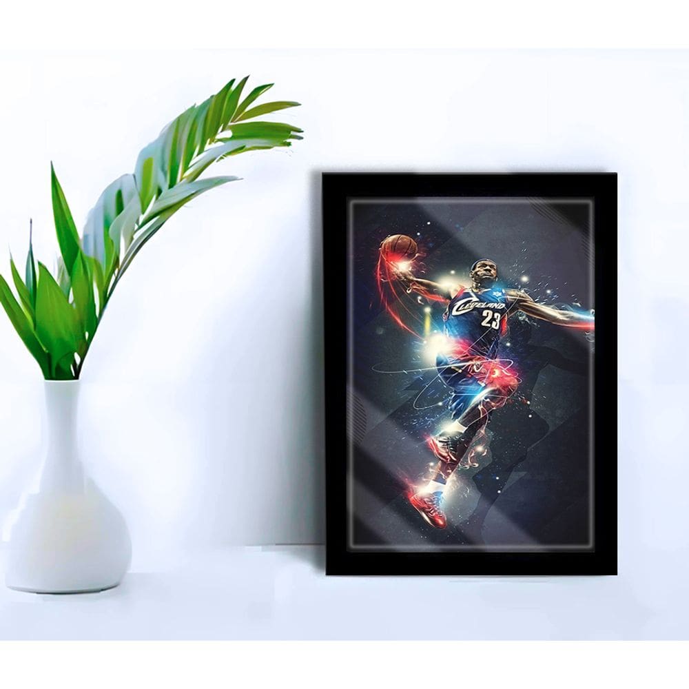 Quadro Decorativo James Light Sala Escritório + Vidro 33x25