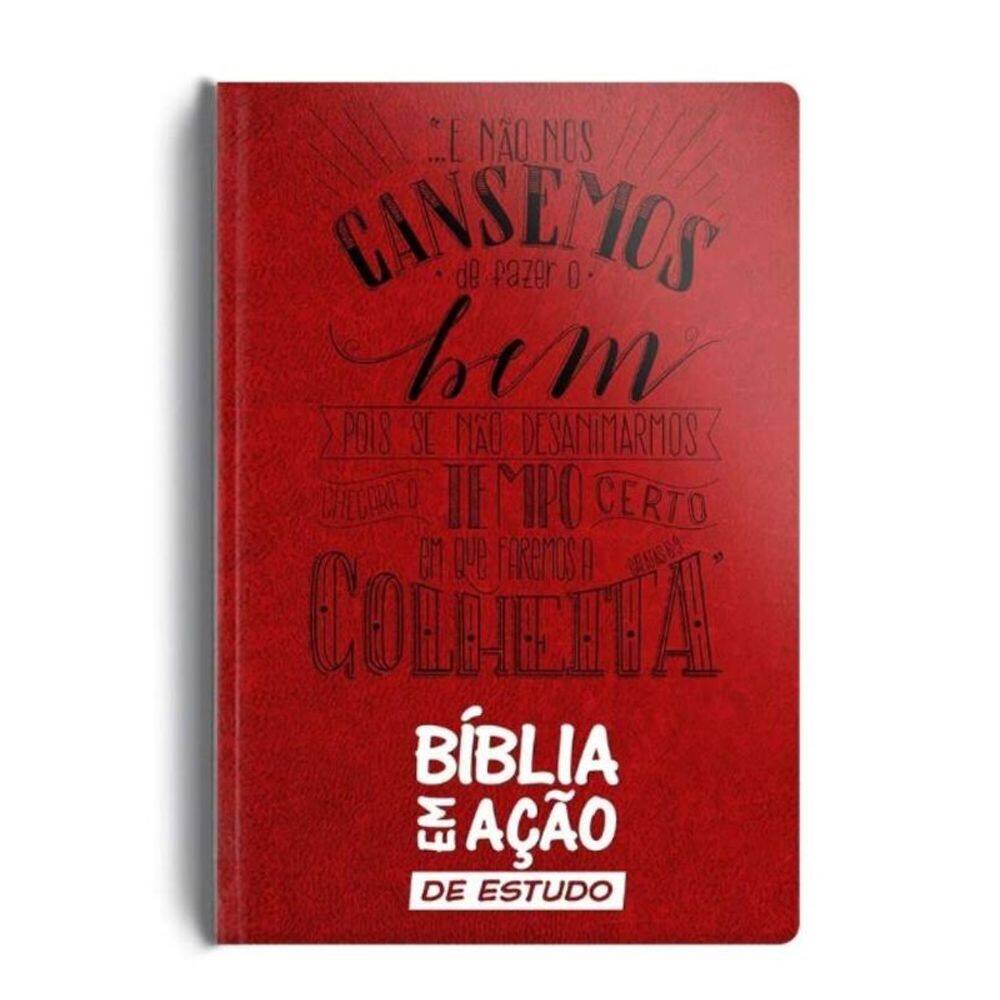Biblia Em Acao De Estudo -Versao Mensagem-Vermelha