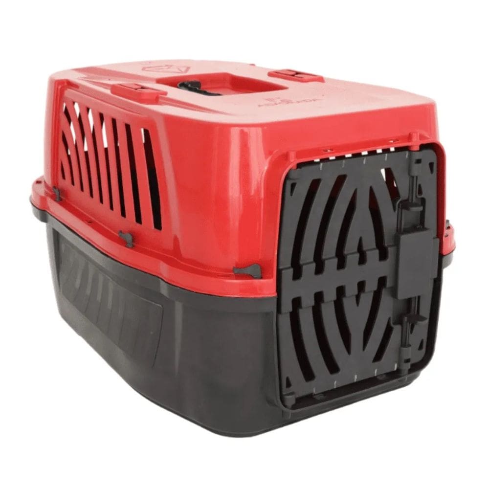 Caixa de Transporte Pet Animal Grande N4 Vermelho Alvorada