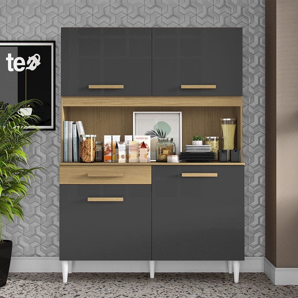 Cozinha Compacta 2003308 Atacama Grafite Aramóveis