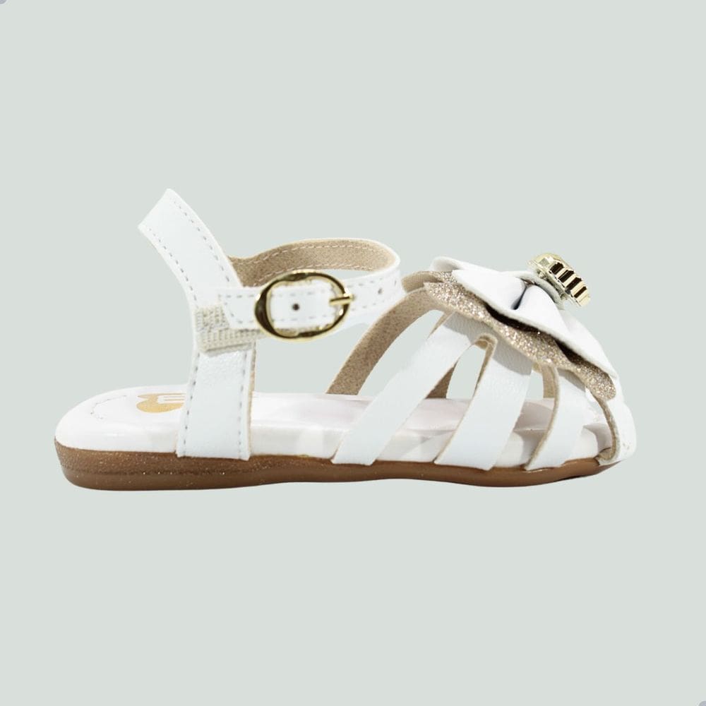 Sandália Bebe Molekinha Napa Turim Branco