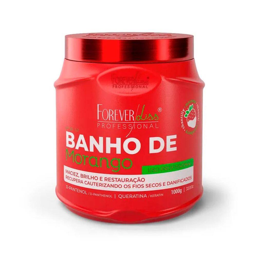 Mascara Banho de Verniz Morango Forever Liss 1kg