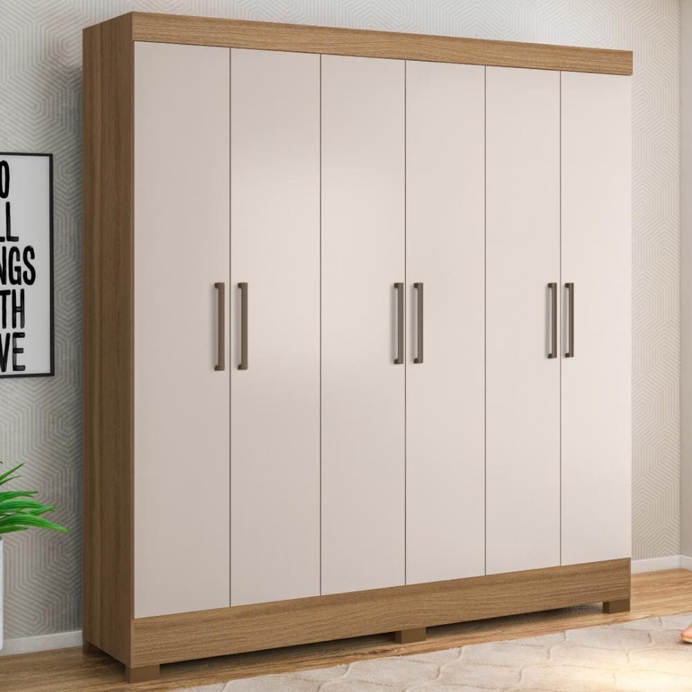 Guarda Roupa Casal 6 Portas e 3 Gavetas York