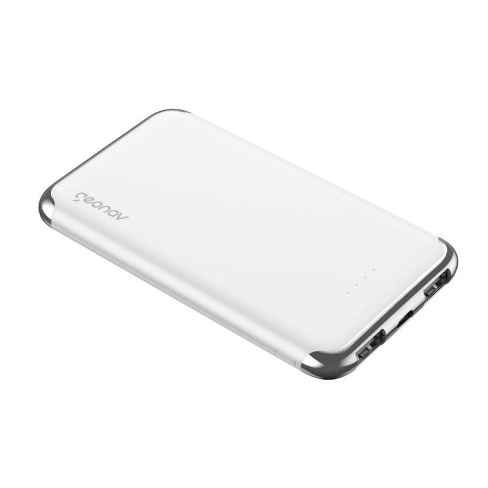 Carregador Portátil Power Bank 6000mAh Branco 2 Portas Usb PB6KWT Geonav