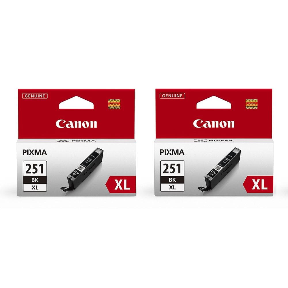 Cartucho de tinta Canon CLI-251XL preto, pacote com 2