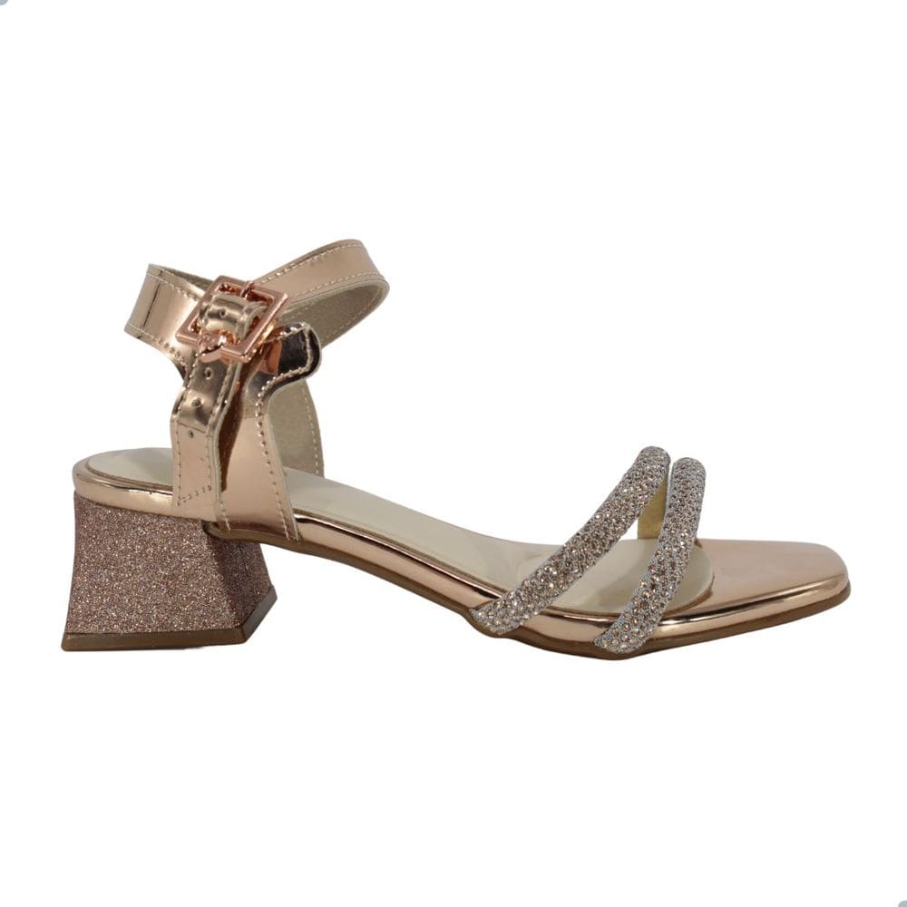 Sandália Feminina Infantil Molekinha Ouro Rosado