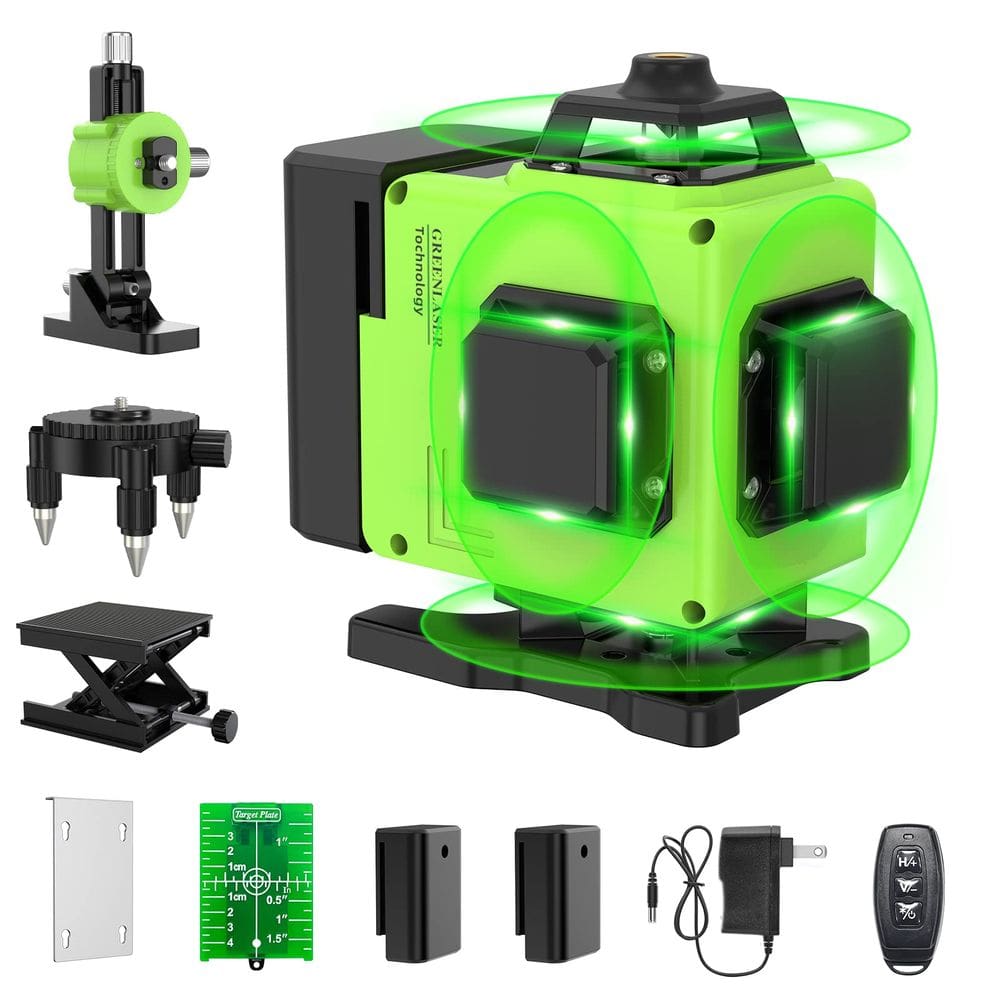 Nível de laser Catlyn 16 linhas, 360°, autonivelamento, feixe verde 4D