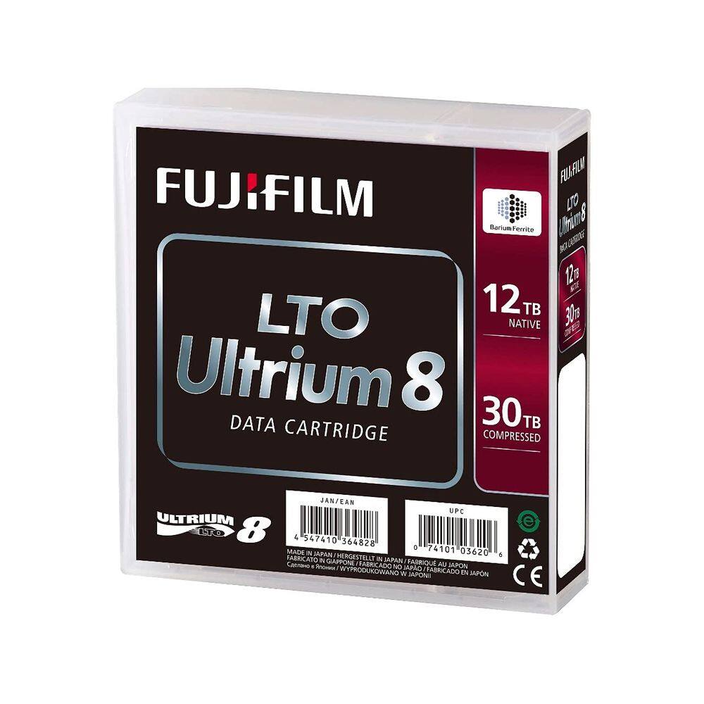 Fita de armazenamento Fujifilm LTO8 Ultrium 12TB com estojo
