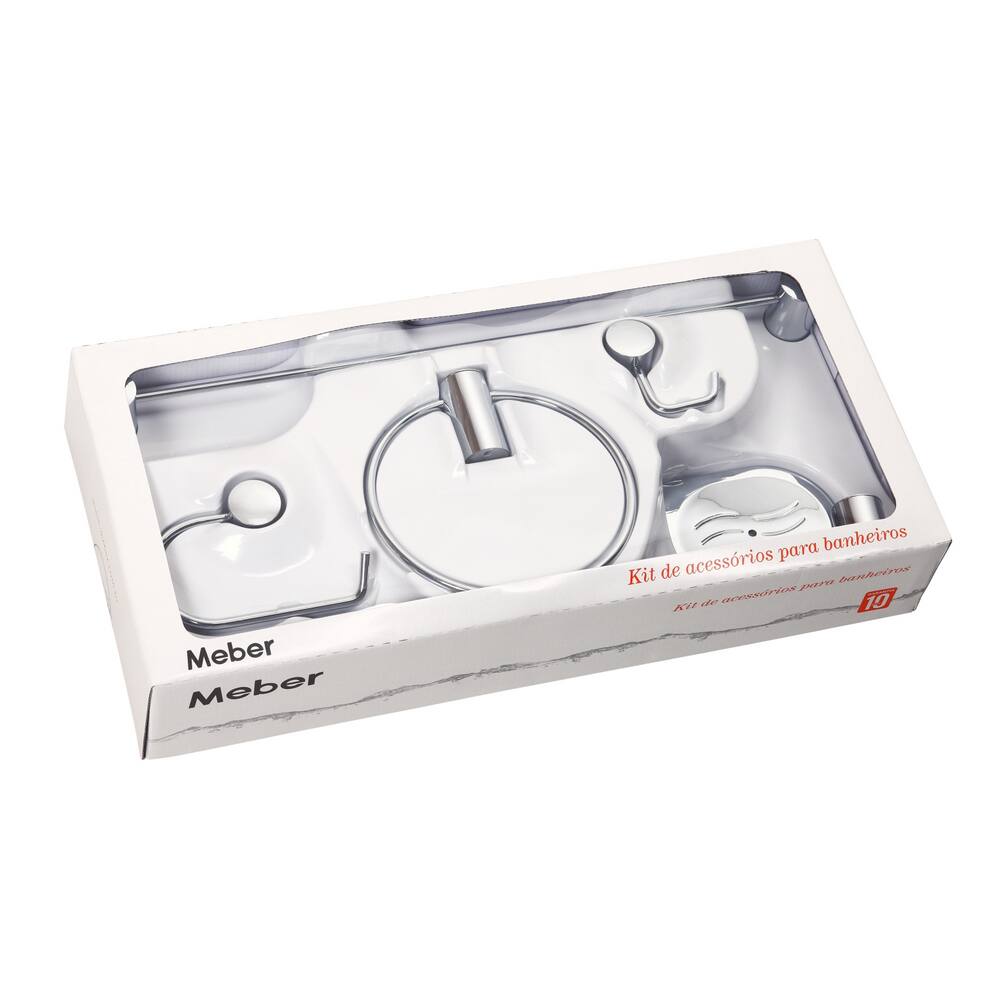 Kit Acessorios para Banheiro Atria C36 com 5 Pecas - Meber