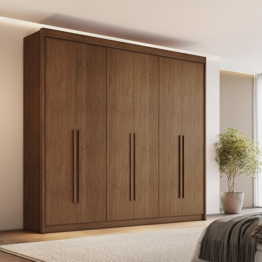 Guarda Roupa Casal 6 Portas 6 Gavetas Santiago Cacau