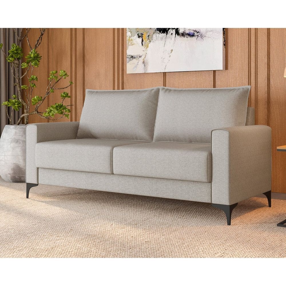 Estofado 3 Lugares 101x180x81cm Coleção Premium Bege