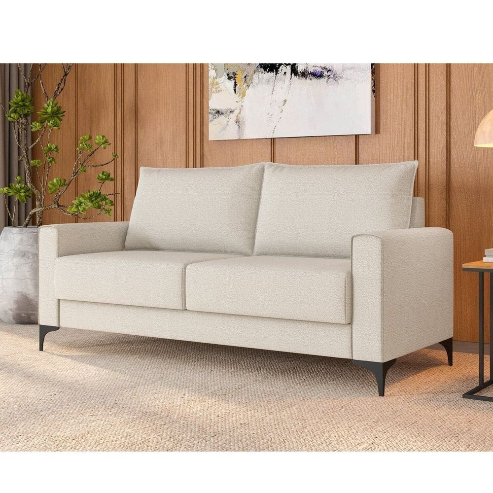 Estofado 3 Lugares 101x200x81cm Coleção Premium Bege