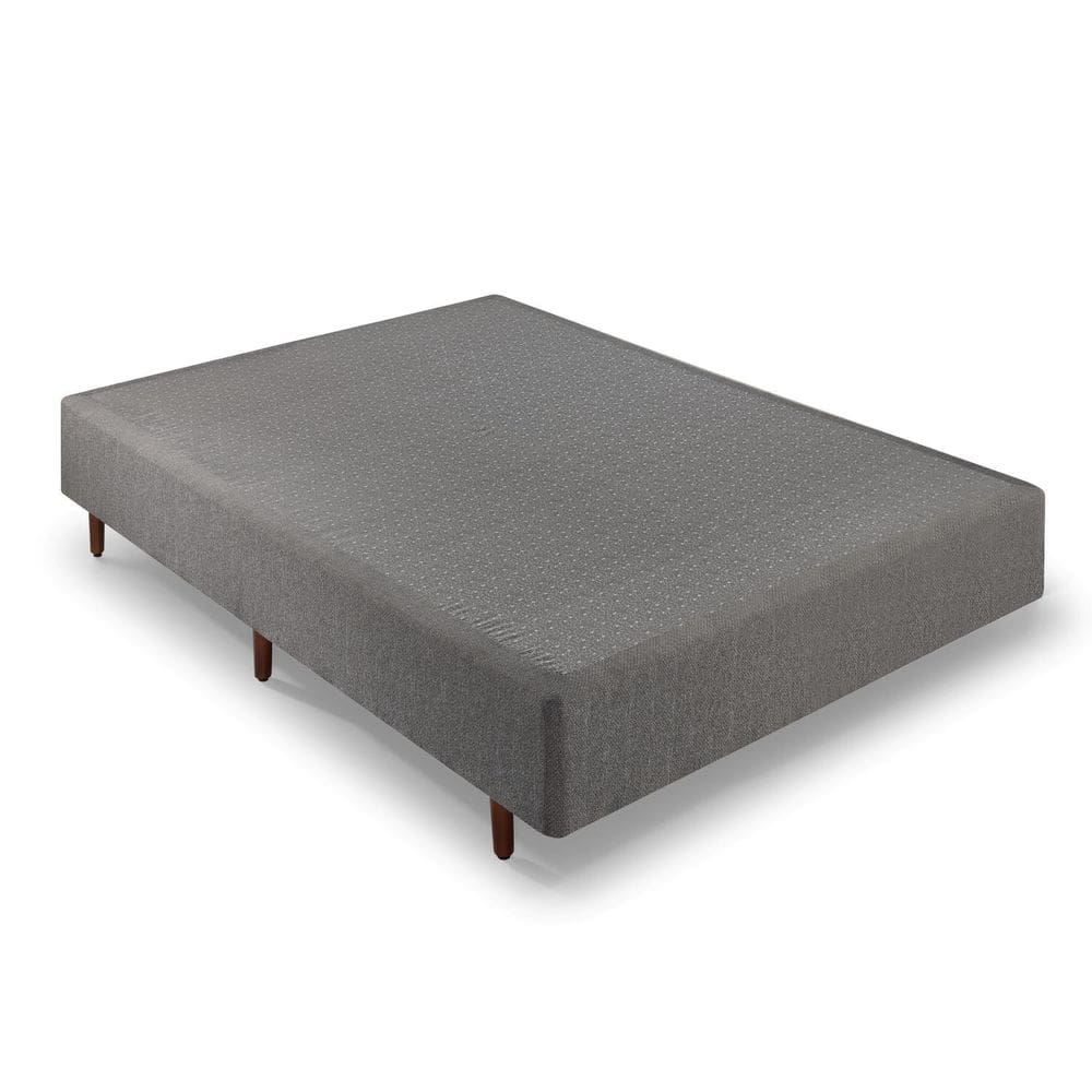 Base Cama Box Viúva Ammezen Cinza 128cmx188cmx37cm Cinza
