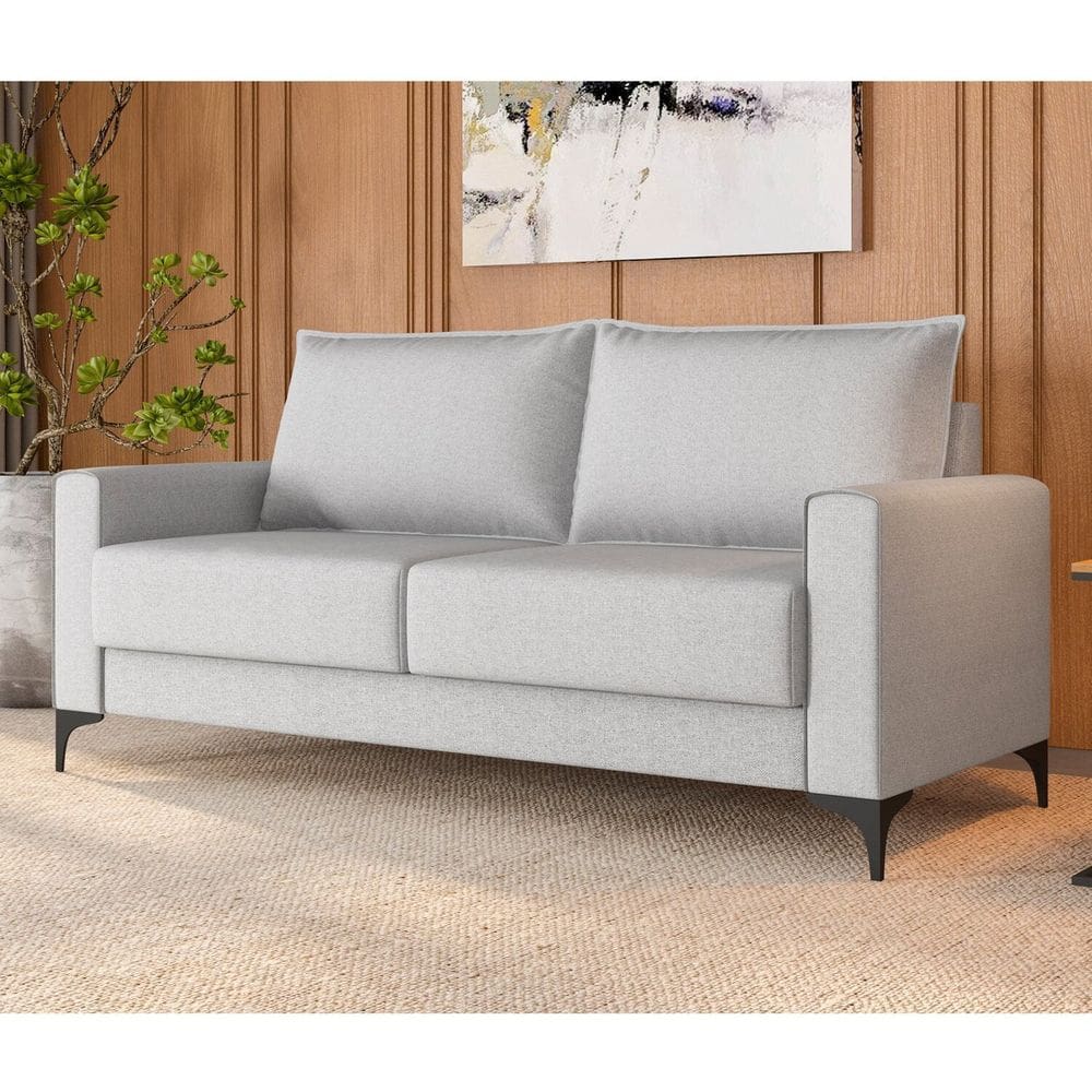 Estofado 3 Lugares 101x200x81cm Coleção Premium Cinza