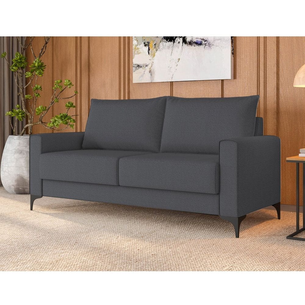 Estofado 3 Lugares 101x200x81cm Coleção Premium Grafite