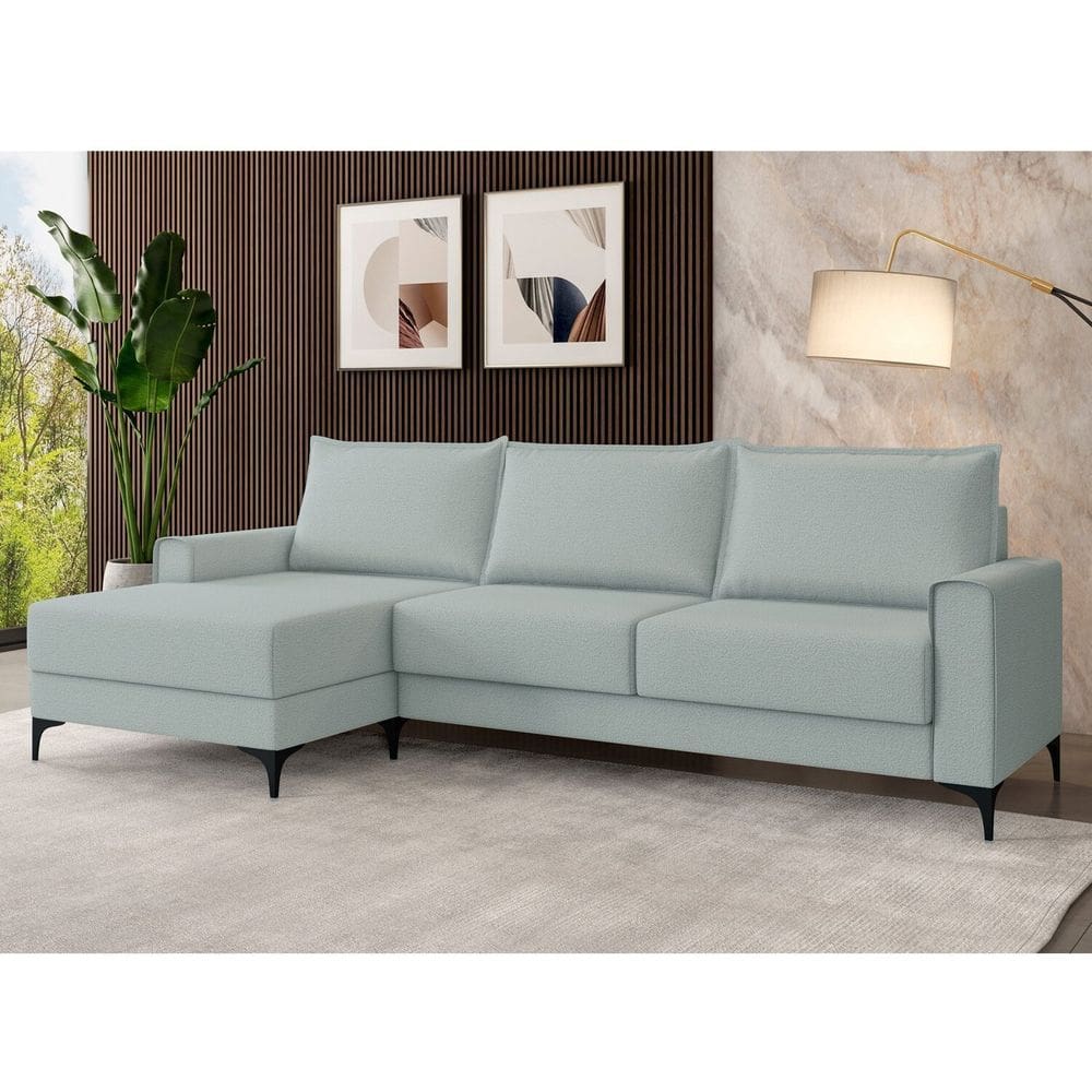 Sofá 3 Lugares Lado Esquerdo Coleção Premium Azul