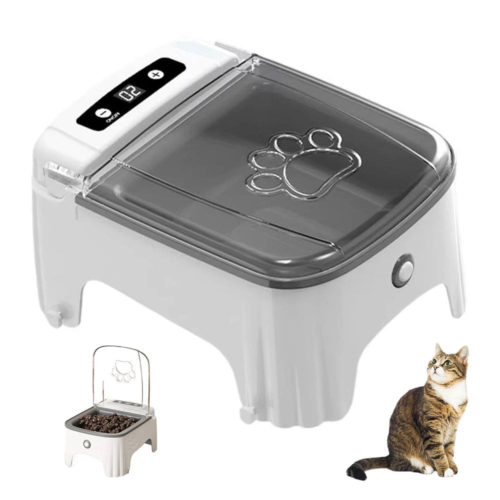 Comedouro Automatico Cao Pet Gato Raçao Petisco Temporizador Sensor Presença Movimento Comida Alimentaçao Saudavel Seguro
