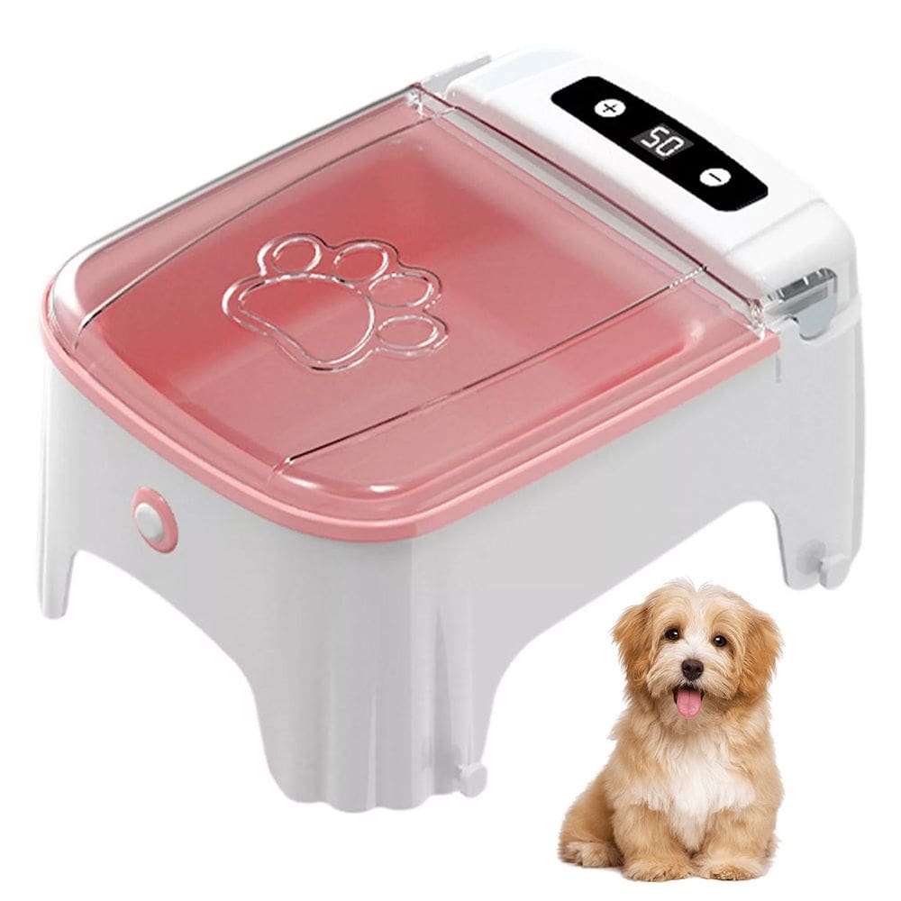 Comedouro Automatico Pet Cao Gato Cachorro Raçao Petisco Sensor de Movimento Presença Temporizador Regulavel Animal de Estimaçao