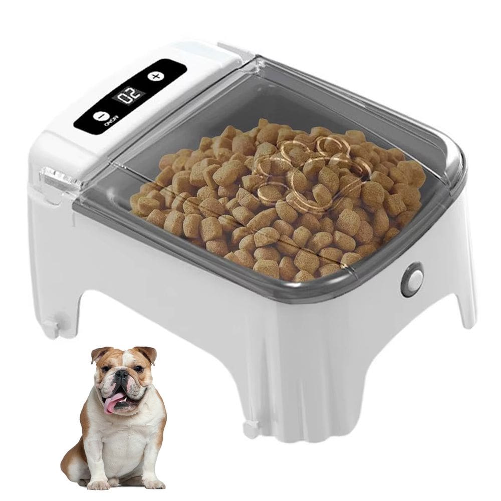 Comedouro Automatico Cao Pet Gato Cachorro Raçao Petisco Sensor de Presença Movimento Animal de Estimaçao Temporizador Programavel Alimentaçao