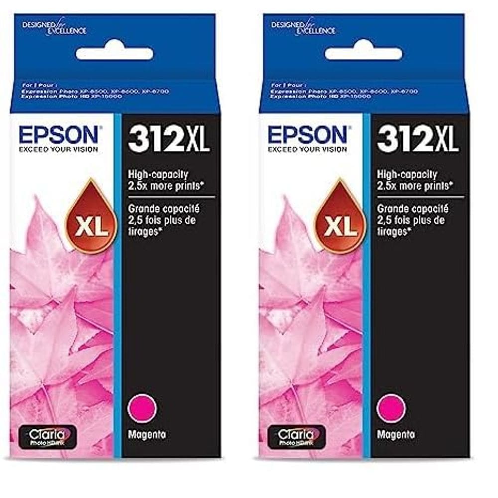 Cartucho de tinta Epson T312XL320-S Magenta de alta capacidade (x2)