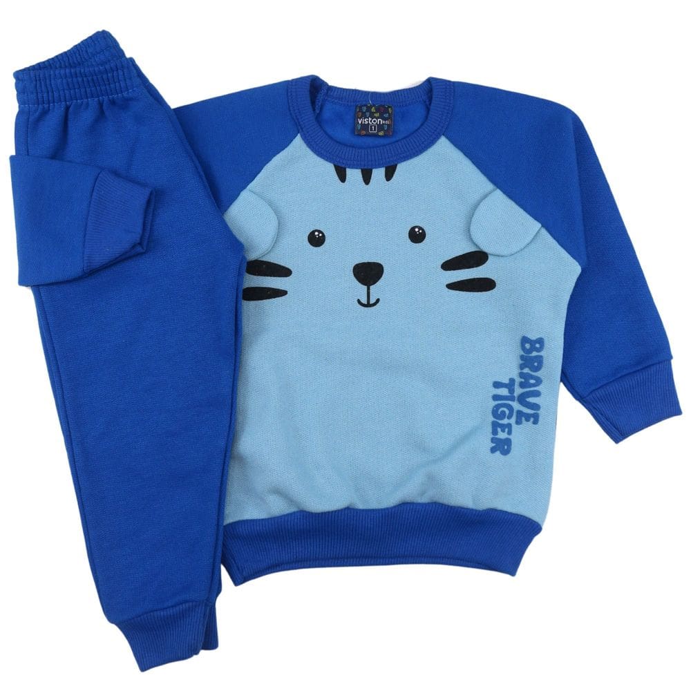 Conjunto Infantil Menino Casaco Flanelado Tigre Interativo
