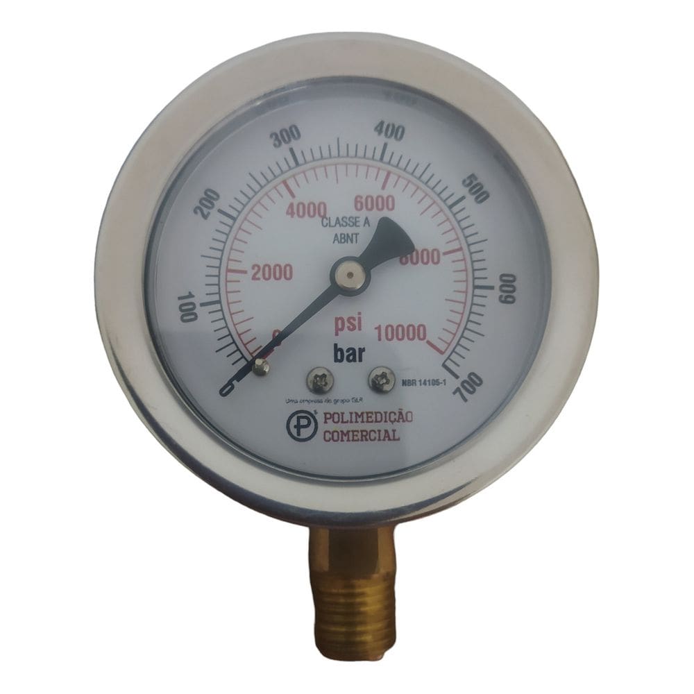 Manômetro Inox Glic. 1/4 Npt 0-700bar 0-10.000 Psi 63mm