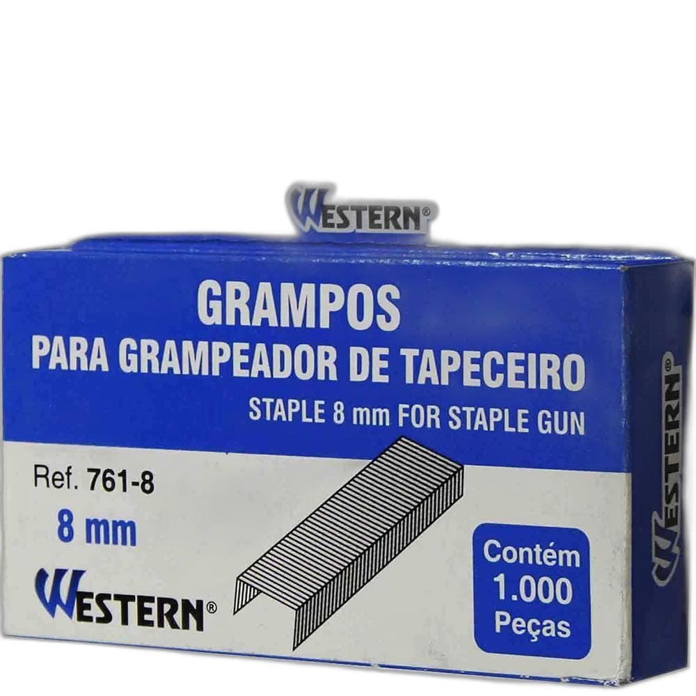 Grampos para Grampeador de Tapeceiro 8mm - Western