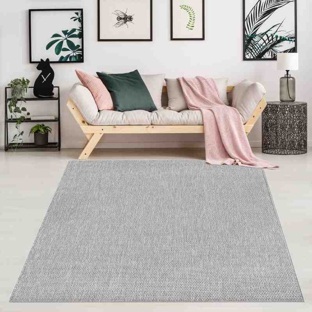 Tapete Sisal Salinas 3,00 x 4,00 Prata Niazitex