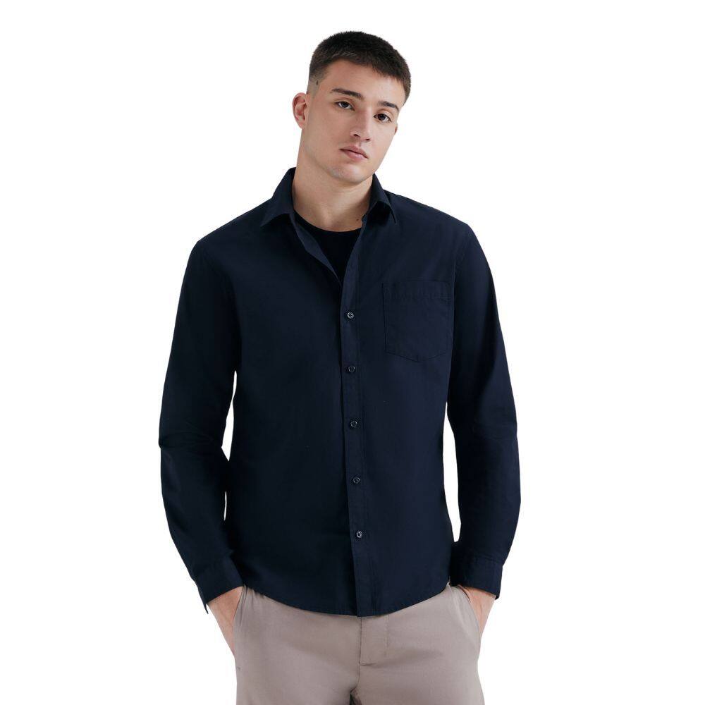 Camisa Hering Social Slim Mangas Longas cor Preta