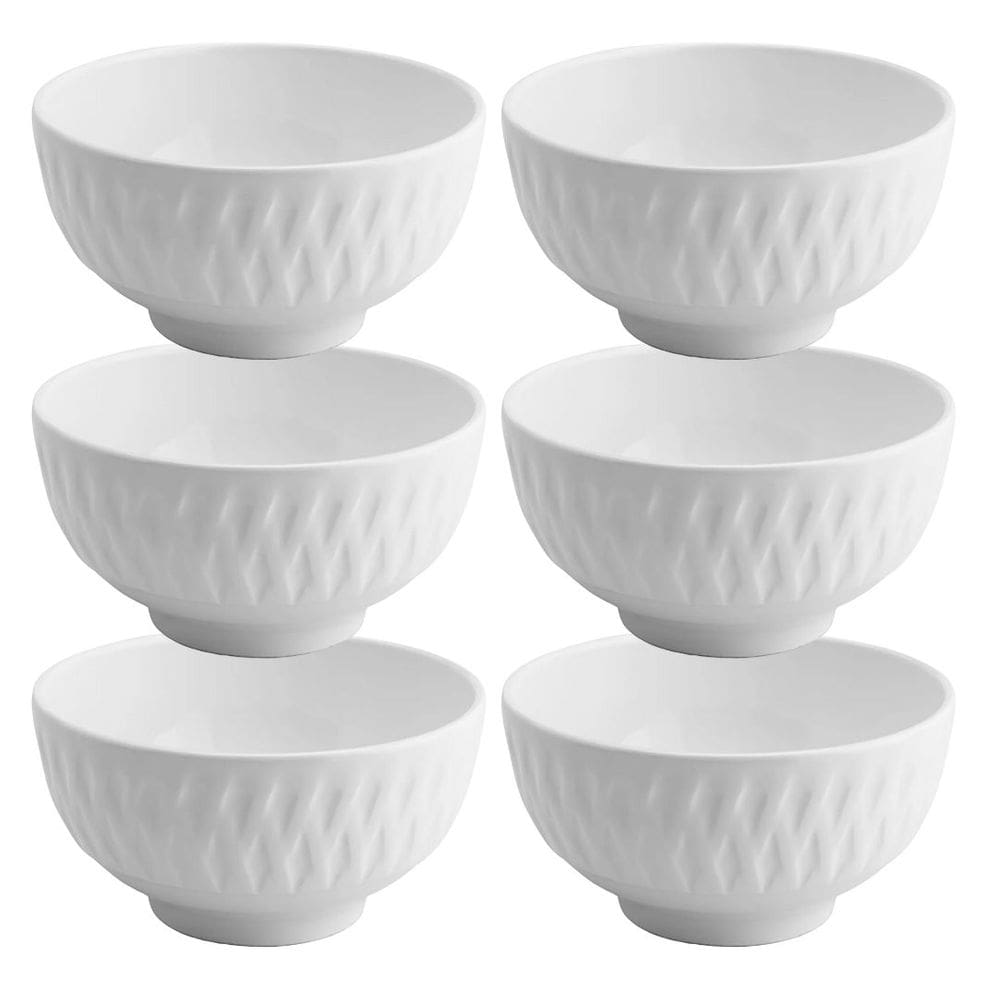 Jogo Tigela Bowl Porcelana Branca Balloon 300ml 6 Unidades - Lyor