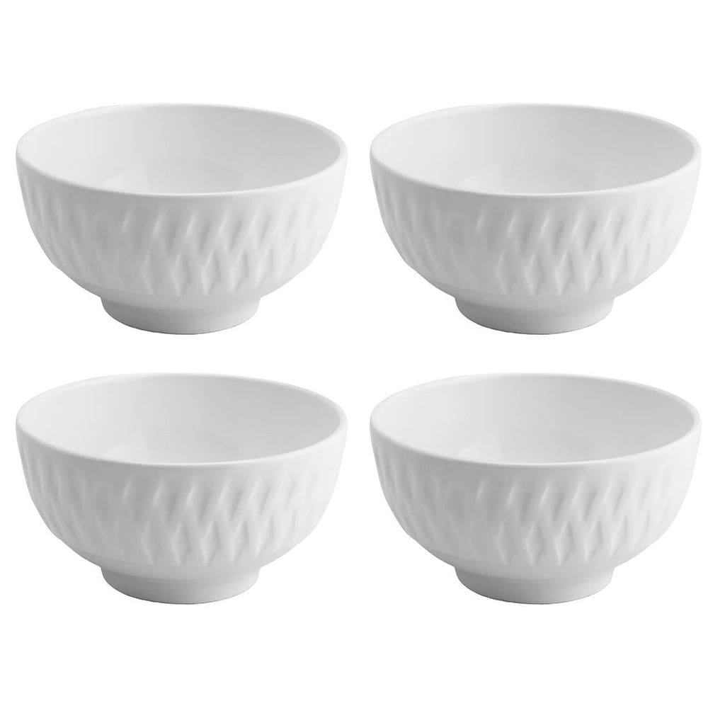 Jogo Tigela Bowl Porcelana Branca Balloon 300ml 4 Unidades - Lyor