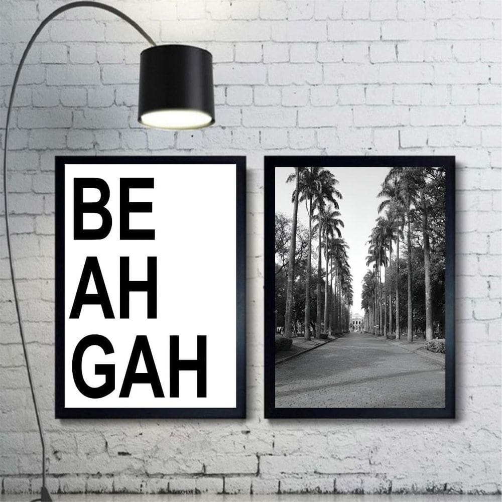 Kit 2 Quadros Cidade De Belo Horizonte - Bh 33X24Cm