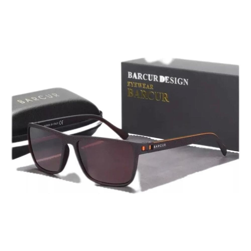 Óculos De Sol Barcur Uv400 Polarizado Marrom Bc2139