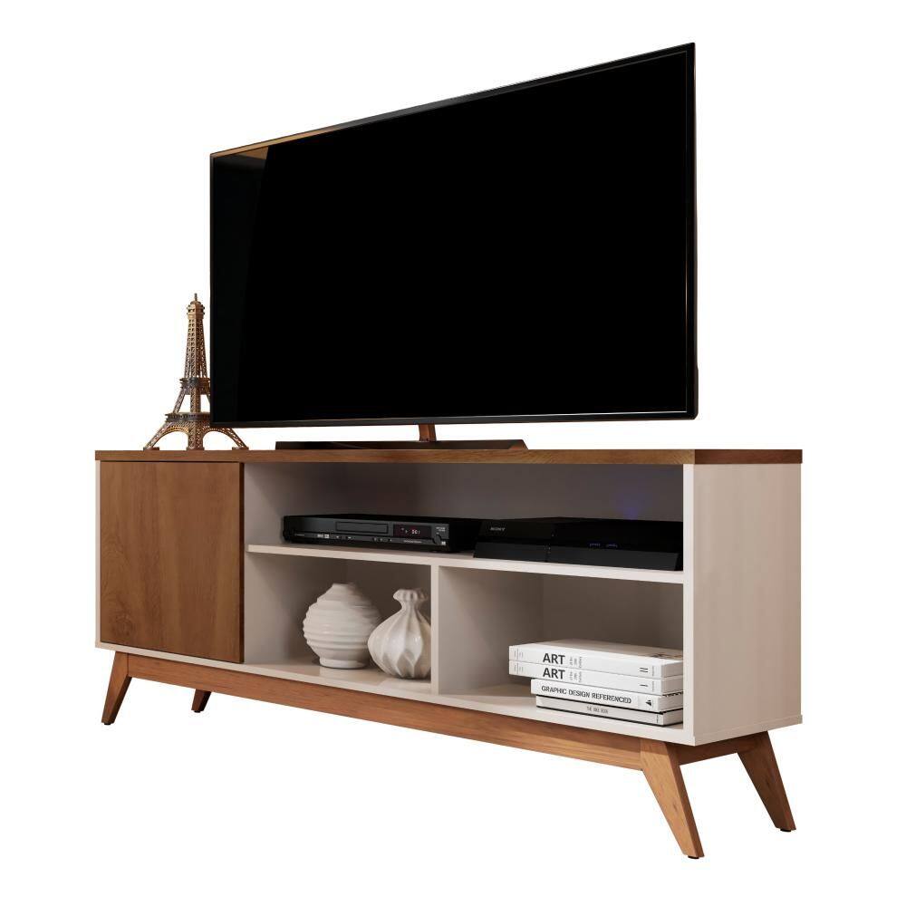 Rack Malbek Wood Off White Freijo 1 Porta Giga Moveis