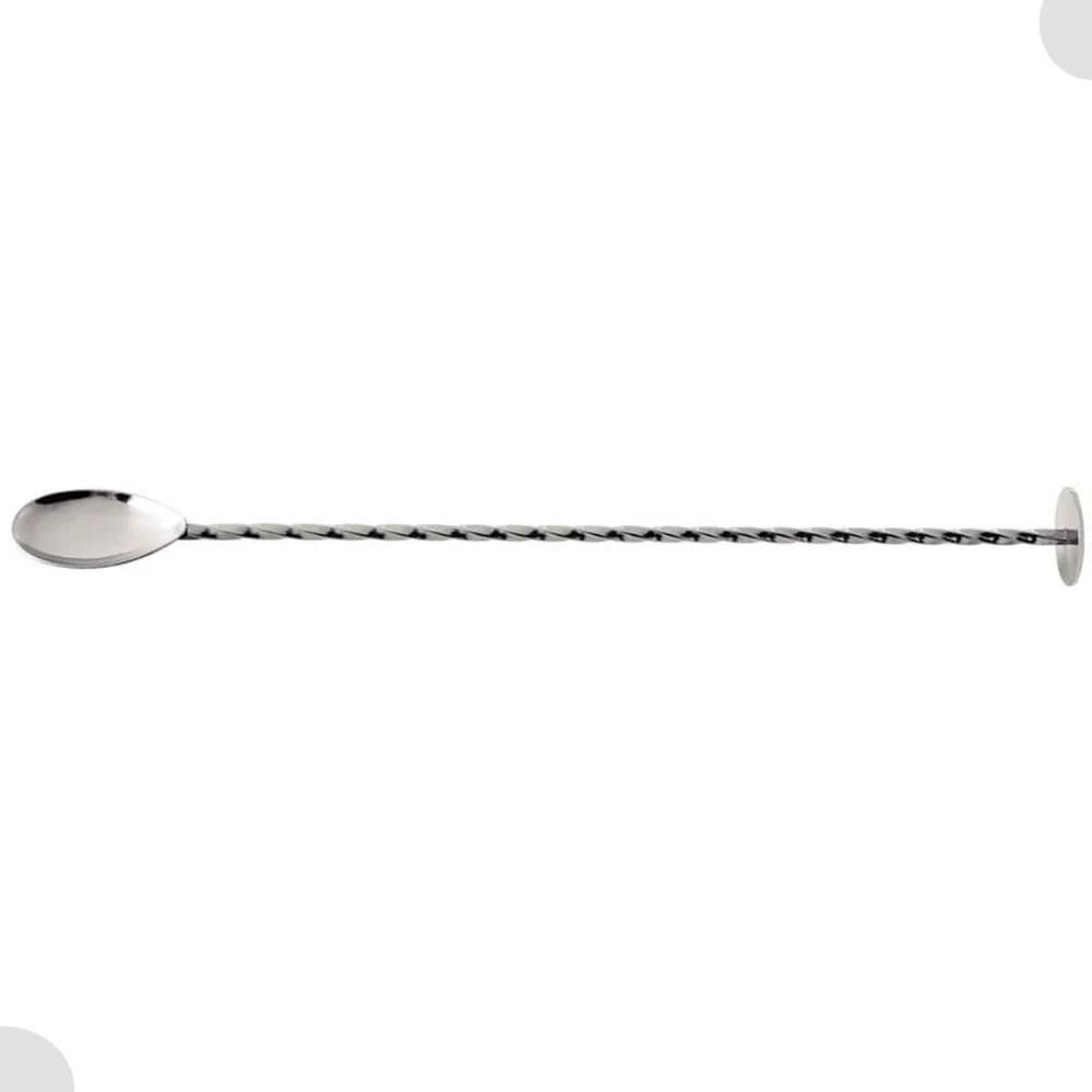 Colher Bailarina Espiral com Disco Tramontina em Aço Inox 27 cm Drinks Coquetel