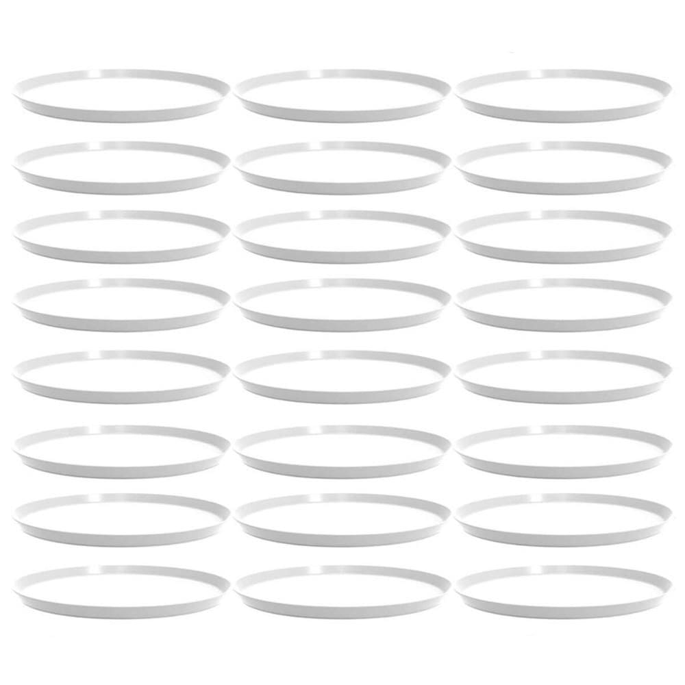 24 Bandejas para Servir 28cm Brancas Redondas Bar Restaurante Lanchonete Crippa