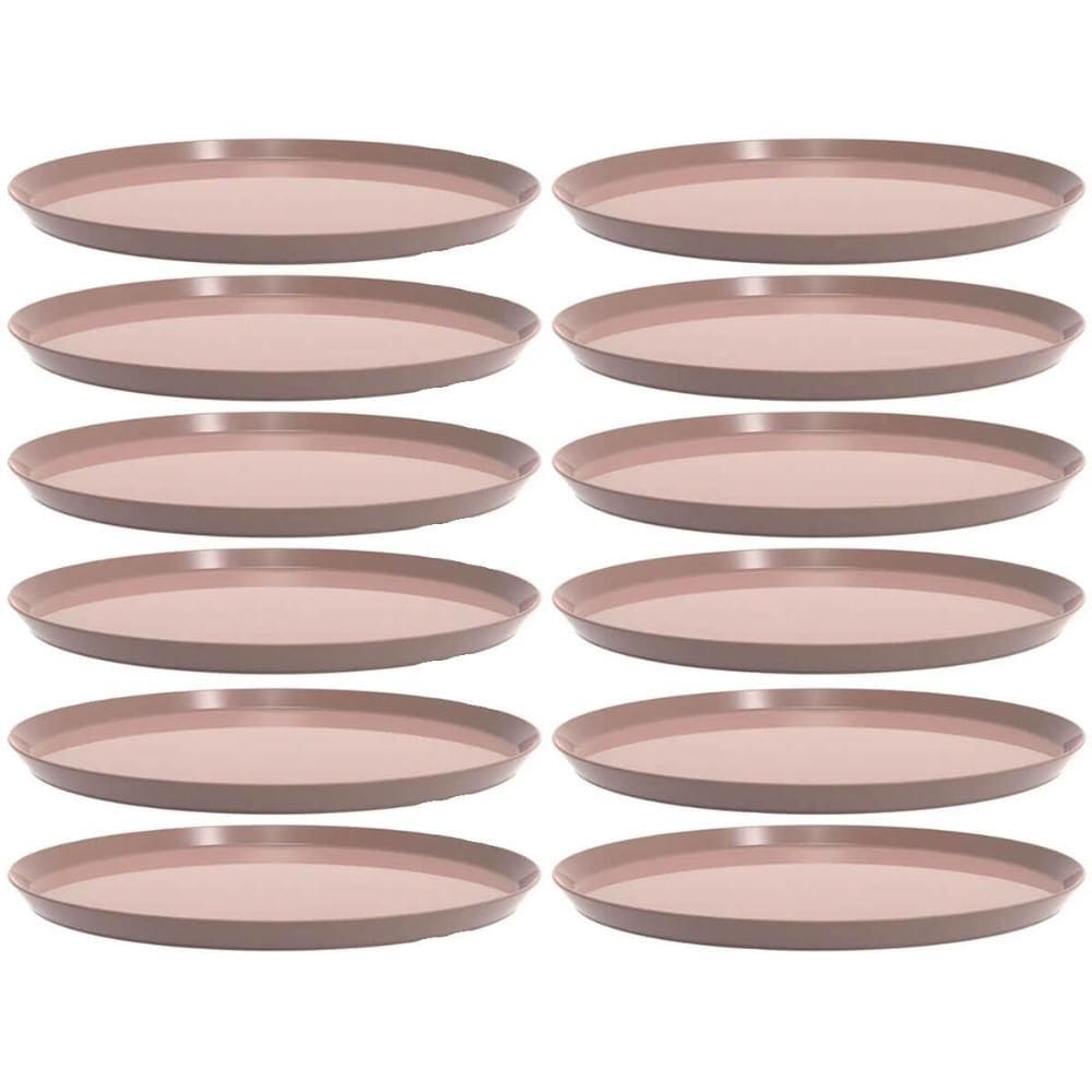 Conjunto 12 Bandejas Redondas 28cm Servir Amêndoa Bar Restaurante Bubble Crippa