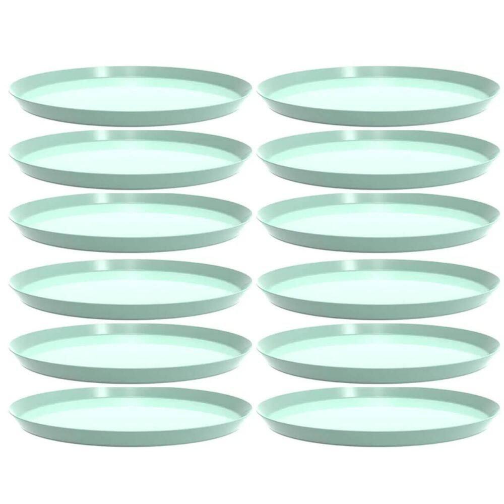 Kit 12 Bandejas Redondas 34cm Verde Menta Servir Buffet Crippa Bubble Restaurante