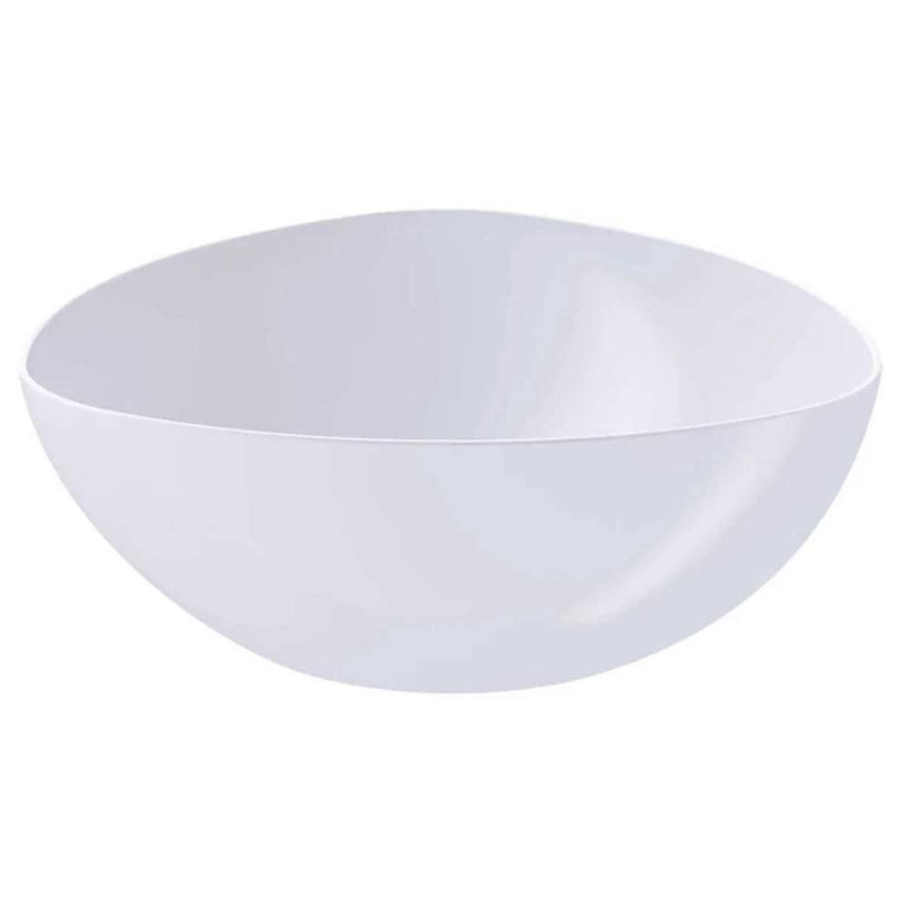 25 Saladeiras para Buffet 2,5L Tigelas Plástico Triangulares Brancas Essential Coza Bacia Pipoca