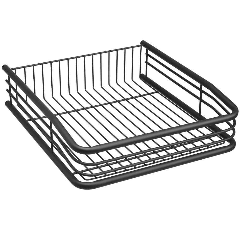 Gaveta Multiuso 47x13cm Preta Fruteira Aramada Masutti Deslizante 3 Distanciadores