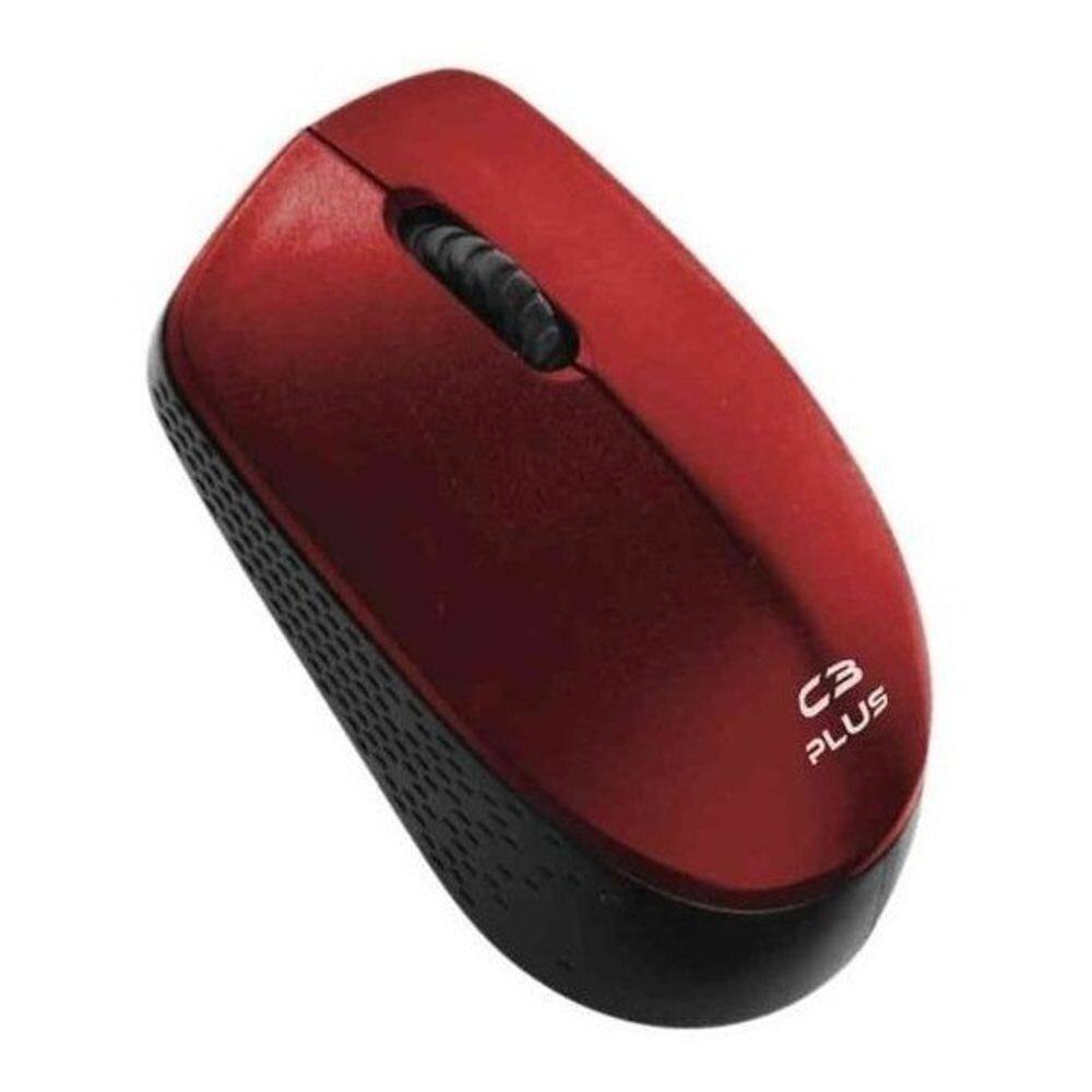 MINI MOUSE SEM FIO C3 USB 2.4 GHz 1000 DPI Vermelho