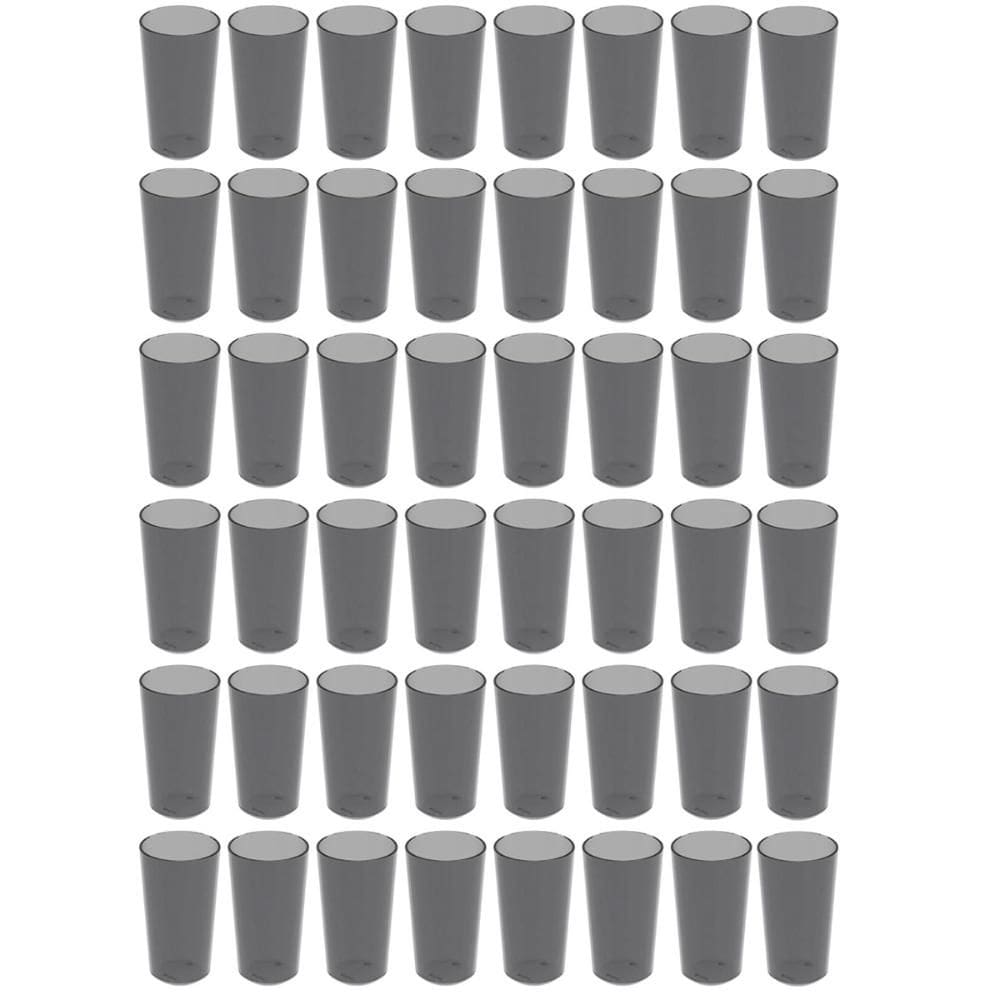 48 Copos Alto Crippa 500ml Plástico Fumê Escolar Refeitório Lanche Restaurante