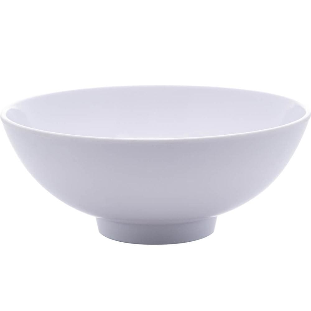 Kit 50 Bowls Melamina Branco 400ml Milão Lyor 15x6cm Cumbuca Tigelas Caldos Cereais Saladas