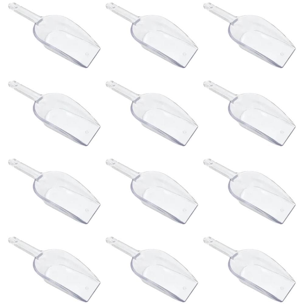Kit 12 Pás para Gelo 23cm Bar Drink Festa Plástico Transparente Cinquetti
