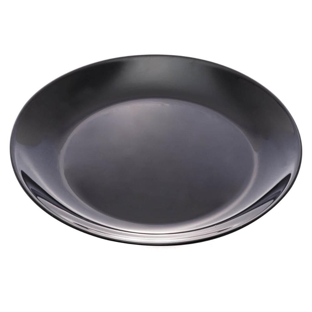 Kit 24 Pratos para Sobremesa Vidro Lyor 19cm Opalino Diwali Black Restaurante